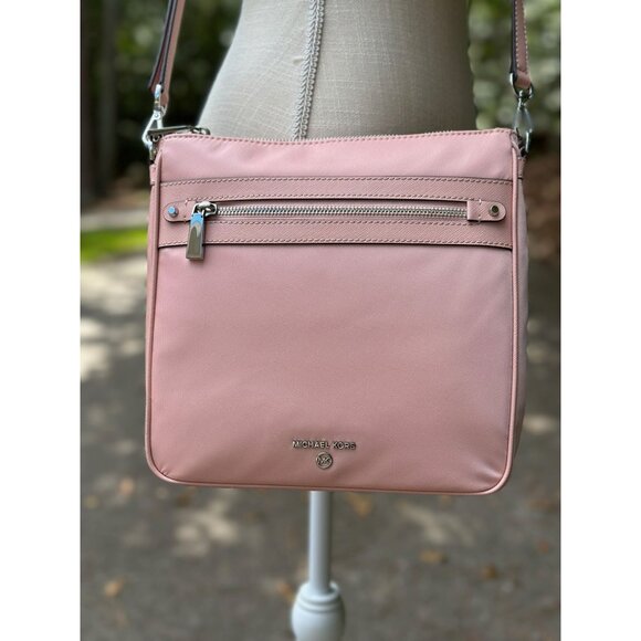 Michael Kors Jet Set Charm Pink Large North South Crossbody 32H1ST9C3C NEW - Picture 1 of 16